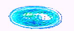 Antik-Muggel oval 38 x 20mm - aqua