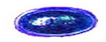 Antik-Muggel oval - flach, 45 x 19mm - blau