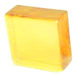 Glasdalle hellgelb, ca 9x9cm