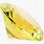 Glasdiamant gelb, ca 80mm / 8cm Durchm.