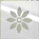 Friesecke Stern-Blume aus weiß-opakem Überfangglas - ca 8 x 8cm