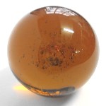 Glaskugel 80mm bernsteingelb