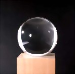 Glas-Kugel optisch rein, ca 80mm / 8cm