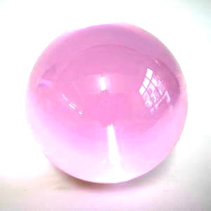 Kristallglaskugel ca. 110mm / 11cm in pink (rosa)