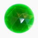 Glasjuwel rund, ca 50mm Durchmesser, ca 8mm Höhe - grün