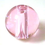 Kristallglaskugel pink-farbig; ca 5cm; Durchgangsloch ca 10,5mm