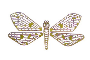Filigransatz Libelle-klein 5-teiliger Messingfiligransatz