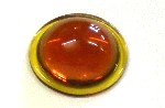 Glaslinse rund, ca 38mm Durchmesser, ca 13mm H�he - bernstein