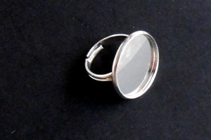 Schmucksteinkessel RING, silbern - Preis per St. ab 2 St�ck