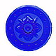 Glasstein Rosette-70 rund, ca 70mm Durchmesser, ca 8mm H�he - kobaltblau