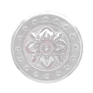 Glasstein Rosette-70 rund, ca 70mm Durchmesser, ca 8mm H�he - grau