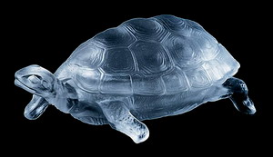Glasbehälter Schildkröte ca 205mm - Bleikristallglas