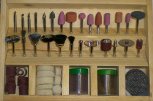 Fr�ser- Schleif- und Polierset - 100-teilig, in praktischer Holzbox