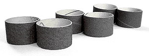 Schleifbandsortiment f�r 4,5cm Tr�ger. Je 2 Korn 50/80/150 - ges. 6 St.