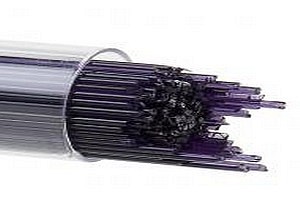 Bullseye Stringer B, ca 1mm, 1128 F - blauviolett-transparent